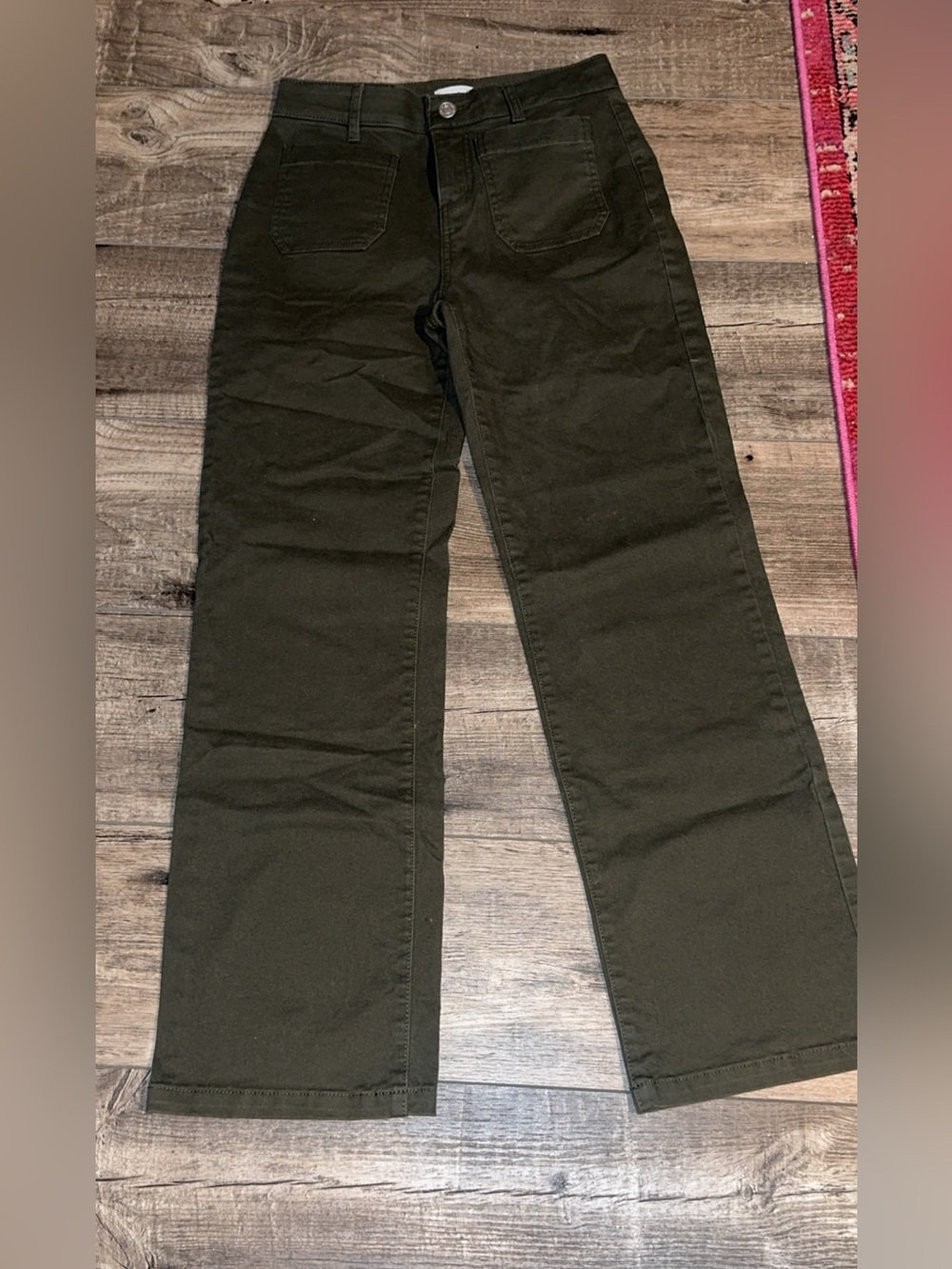 Gibson Latimer Olive Straight-Leg Pants Size 4